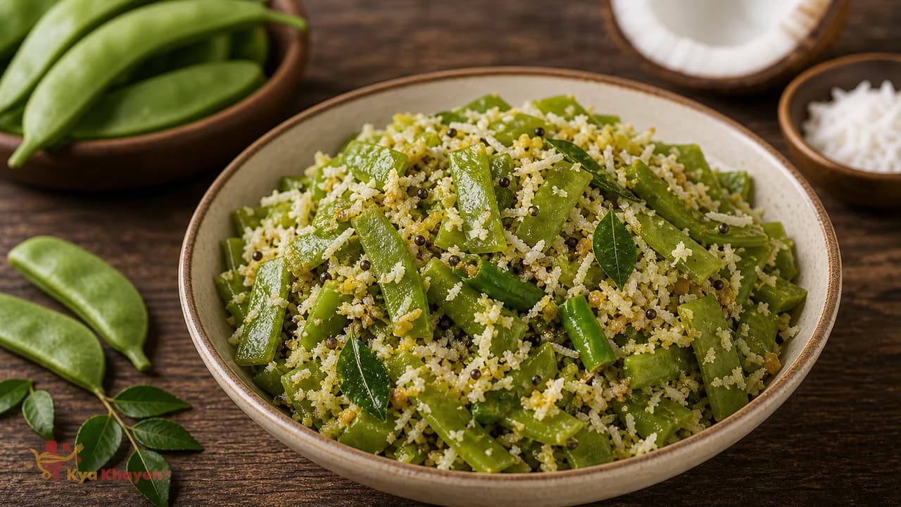 Avarakkai Poriyal ( Broad Beans)