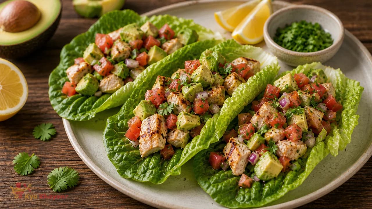 Avocado Chicken Lettuce Wraps