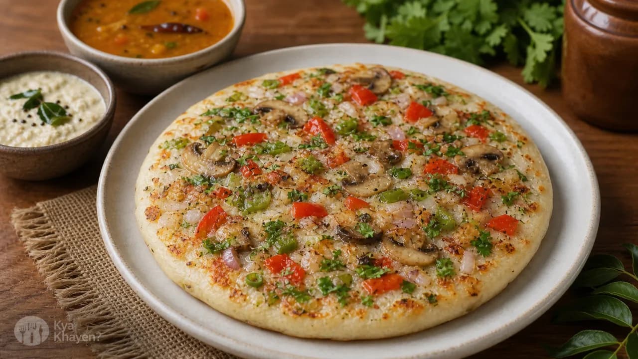 Mushroom Capsicum Uttappam